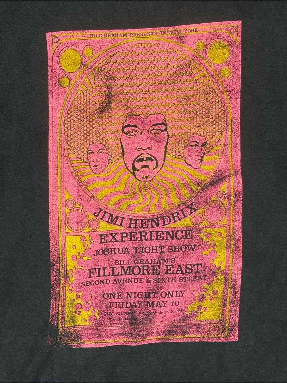 Jimi Hendrix Experience Graphic T-shirt Medium PTP 19” (faded/stretch neck)